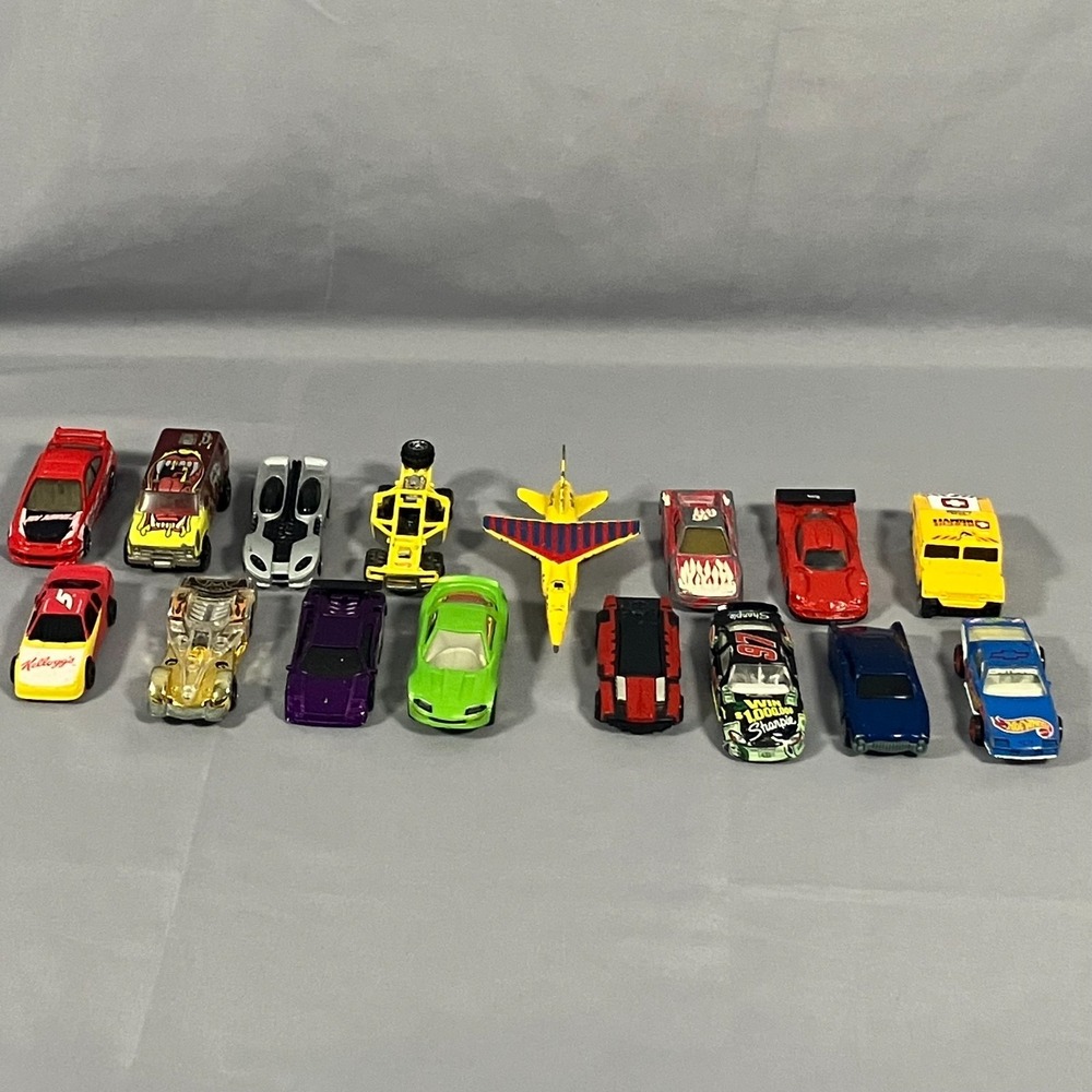 Vintage Hot Wheels Diecast Lot of 16 w/ Matchbox Jet – 1970s–2000s Mixed Years‎